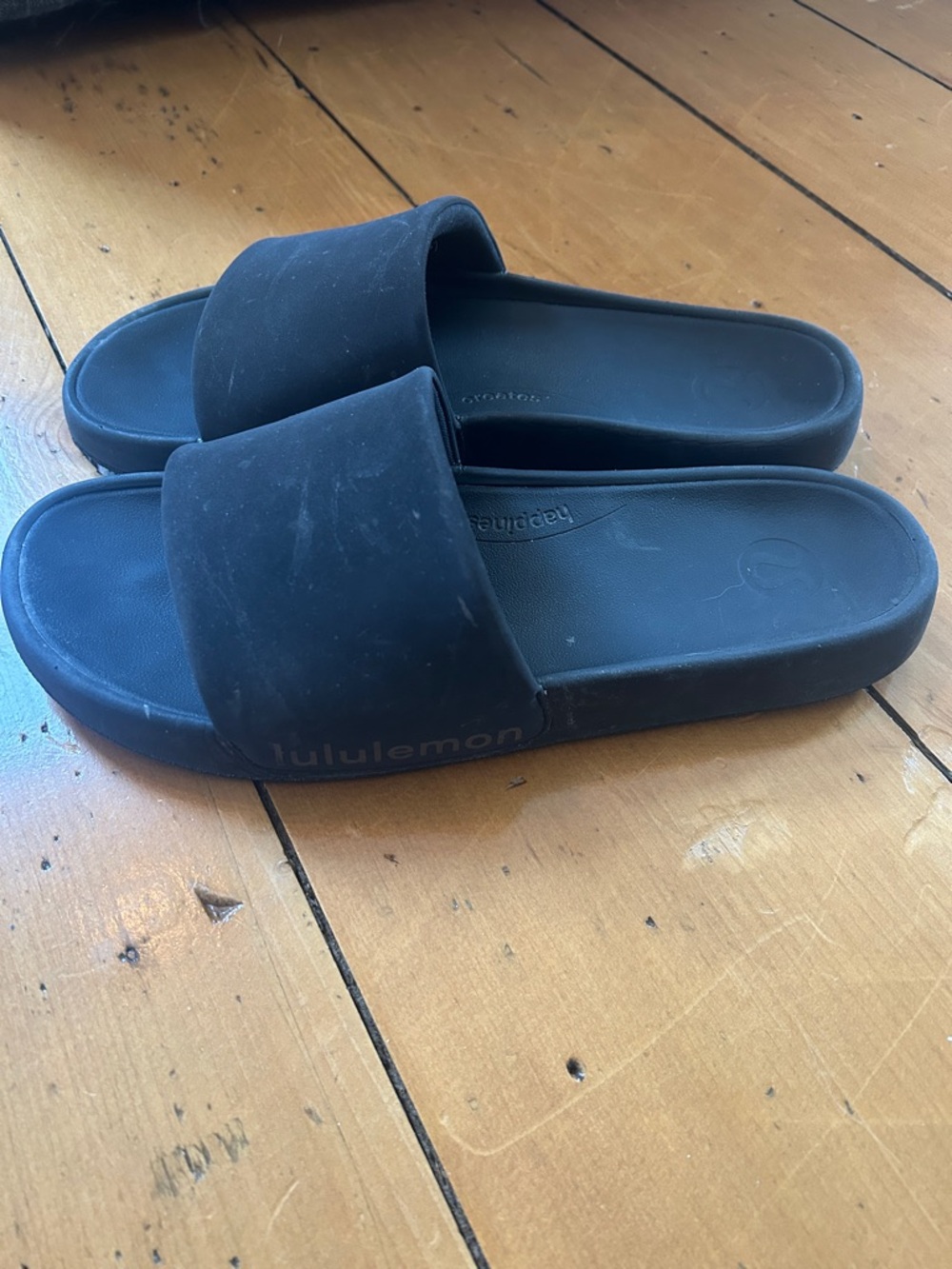 lululemon athletica Black Slide Sandals